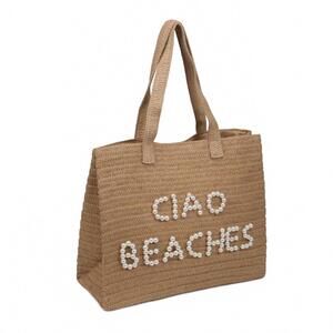 NEW URBAN EXPRESSION women's ciao beaches tote bag in natural